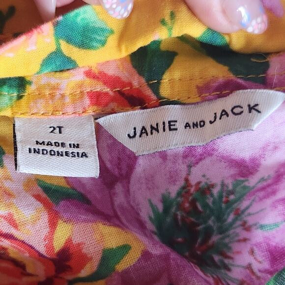 Janie and Jack Floral Ruffle Swim Cover-Up & Flutter Sleeve Swimsuit Size 2T - Picture 7 of 12